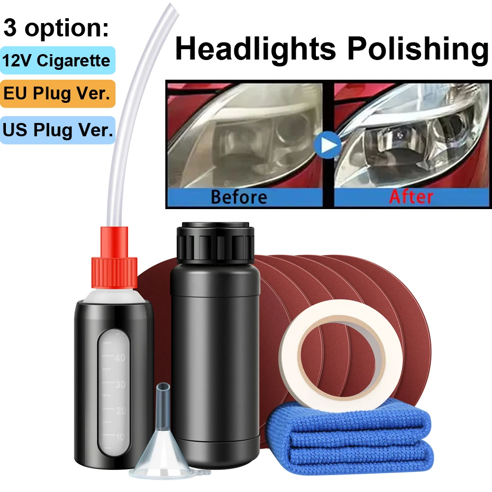

Набор для восстановления полировки фар автомобиля, средство для ремонта царапин, набор для полировки фар, жидкость для удаления окисления
