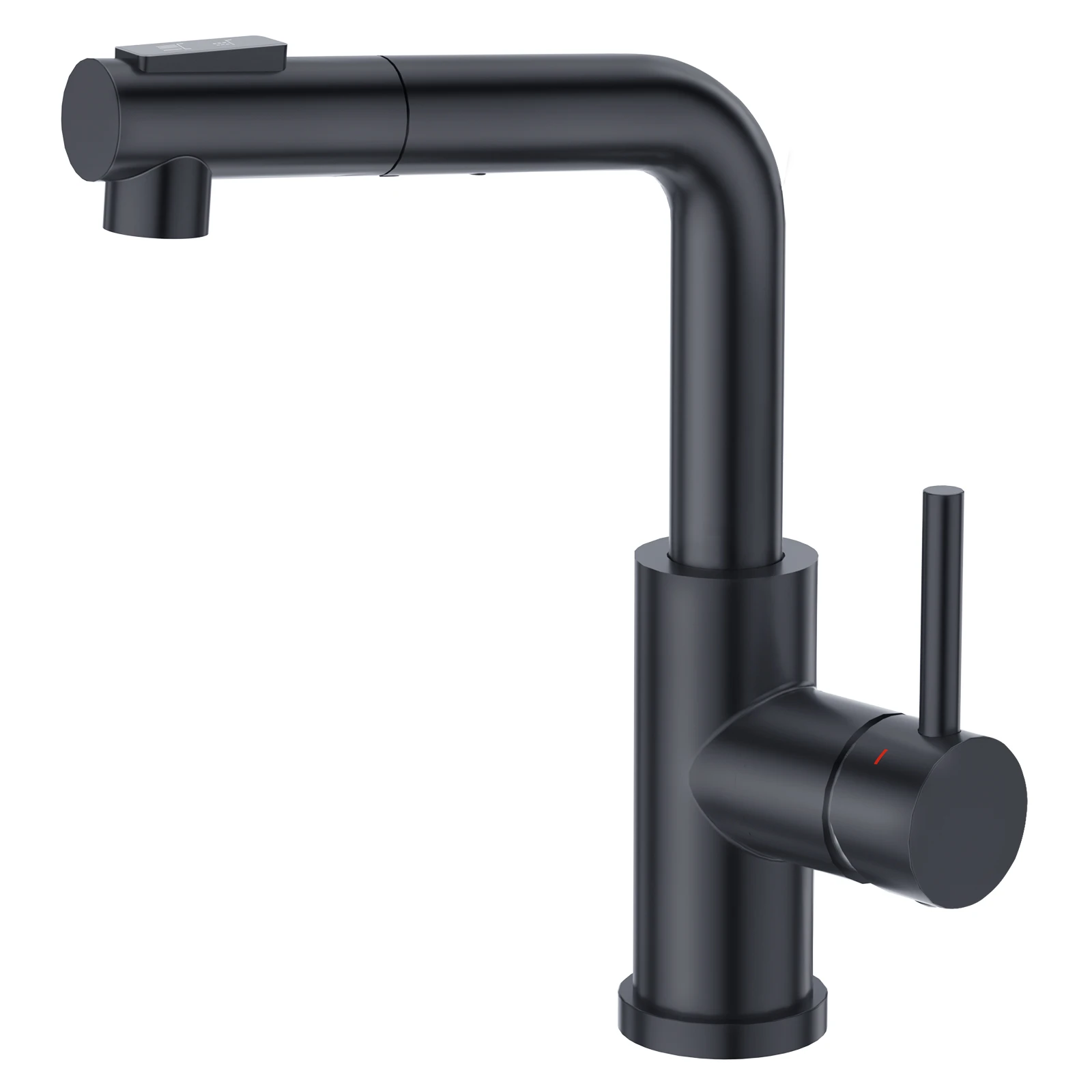 

304 Stainless Steel Multi-functional Matte Black Pull Out Kitchen Sink Faucet Bathroom Tap