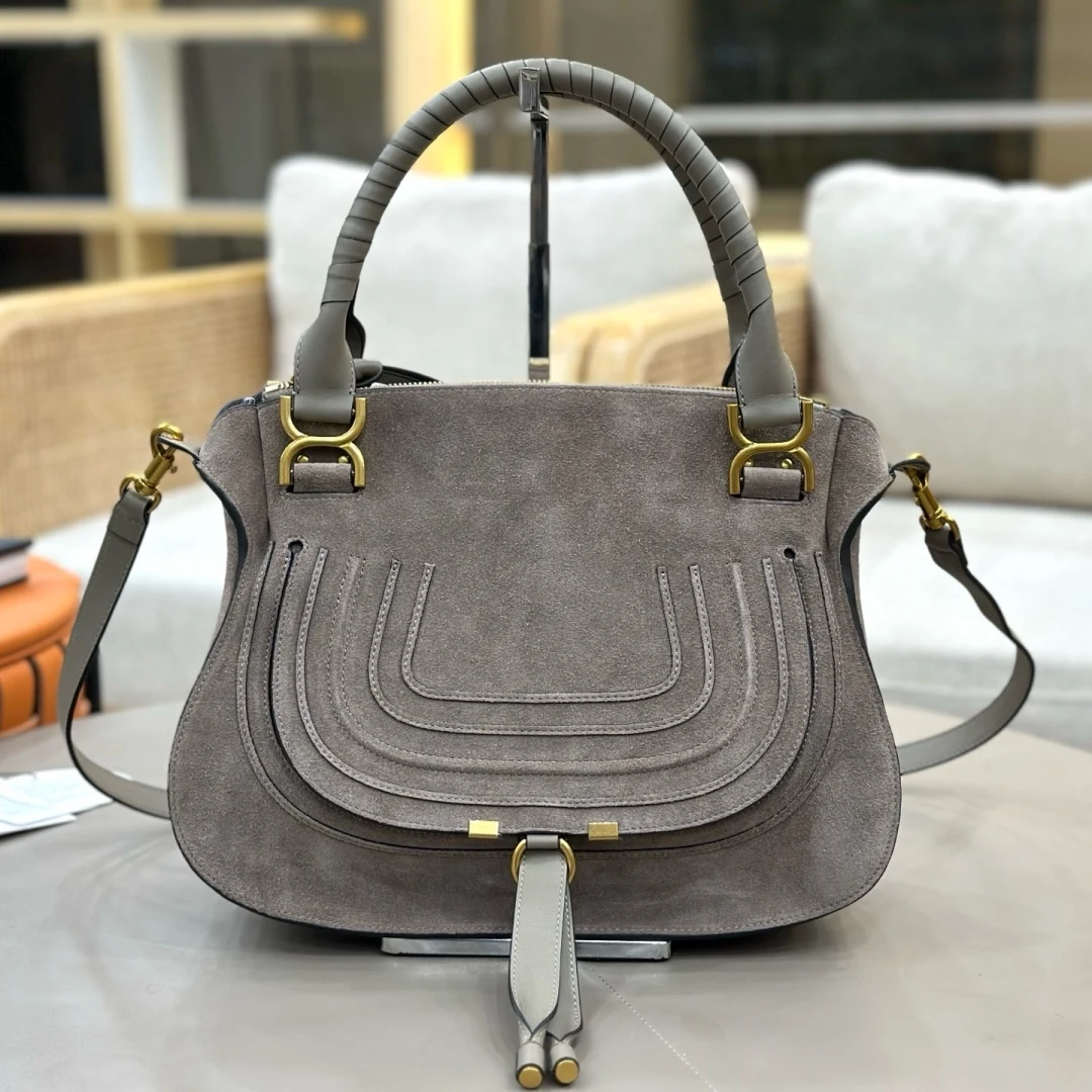 Hochwertige Echte Leder-Satteltasche Vintage Rindsleder Umhängetasche Große Kapazität Retro Handtasche Umhängetasche für Damen
