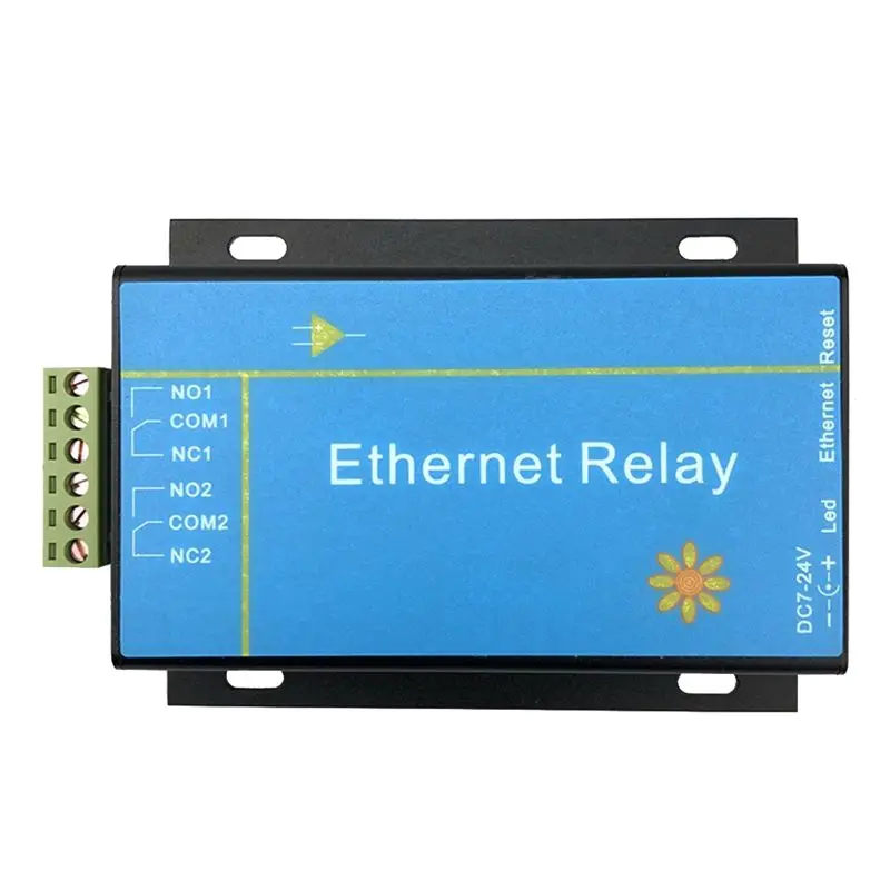 

~【On Sale】2 Way Ethernet Network Relay Module Ip Remote Access Controller Intelligent Smart Home Industrial Grade Support Modbus