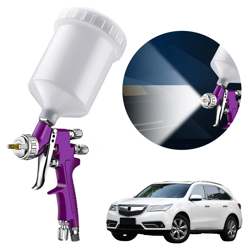 

HVLP Pneumatic Gravity Feed Spray Gun 1.3MM Nozzle Portable Car Paint Spray Gun Spray Tool Car/Furniture Oil Paint Repair Gun