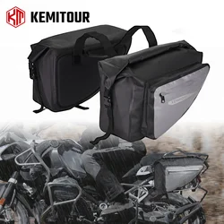 KEMITOUR Motorcycle Saddlebag Waterproof Saddle Bags Travel Luggage Bag for Most Motorcycle Racks Street Dirt Bike Motocross Bag