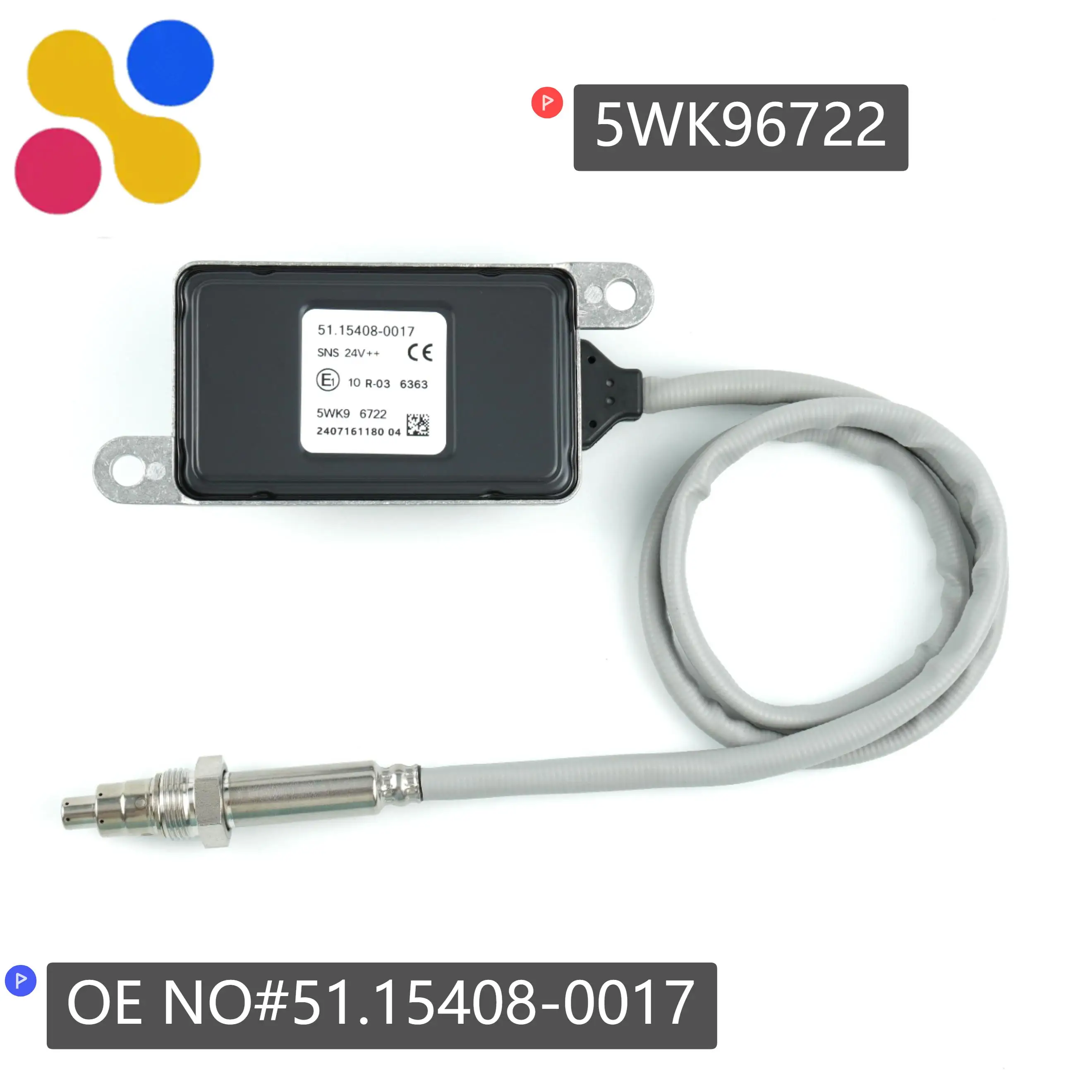 

Spare Parts Nitrogen Oxygen Nox Sensor For MAN 5WK96722 51154080017 5WK9 6722 51.15408-0017 Nox Sensor 24V