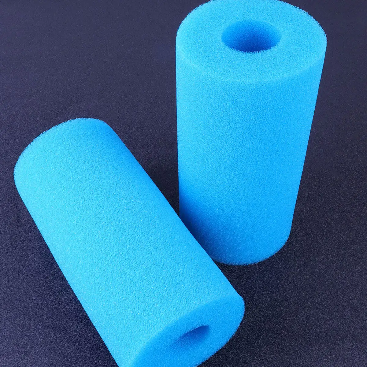 4Pcs Filter Sponge Cylinder Blue Size 2 Premium Sponge Pre-Filter for Fish Tank Aquarium Shrimp Debris Filtration Efficient