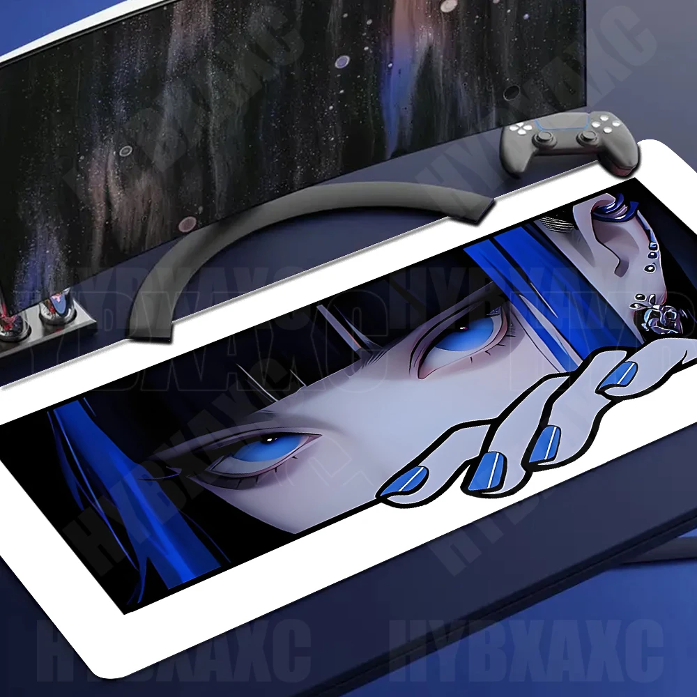

100x50 Mouse Pad Computer Laptop Keyboard Mat Japan Game Anime Girl Eyes Large Mousepad Keyboard Gamers Decoracion Desk Mat