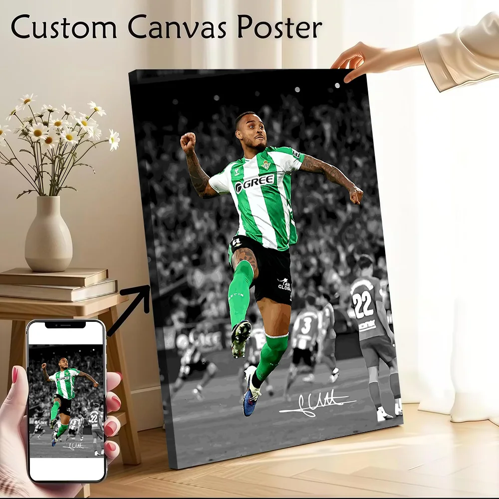Cucho Hernandez Celebrating Goal Printed Canvas Poster Personalized High Quality Wall Art Paintings for Modern Home Decoration