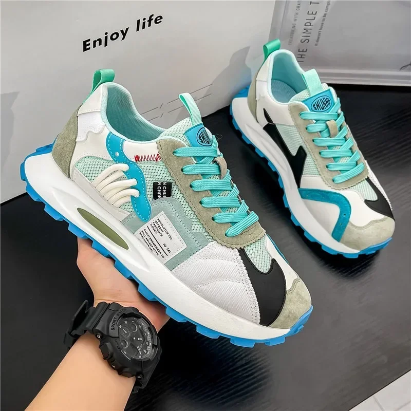 Brand Designer Men\'s Shoes Fashion Platform Sneakers Outdoor Laceup Tennis Training Shoes for Men Casual Breathable Running Shoe