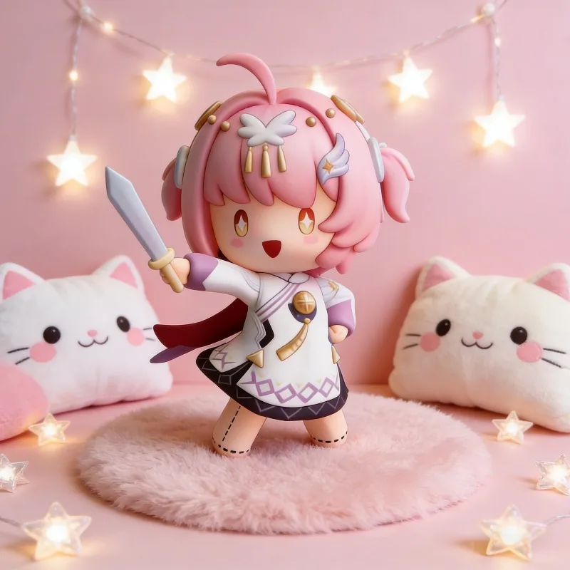 

Aemeath Cosplay Game Wuthering Waves Cute Chibi-Style Figurines Desk Ornaments Statue Role Play Props Accessories Unisex