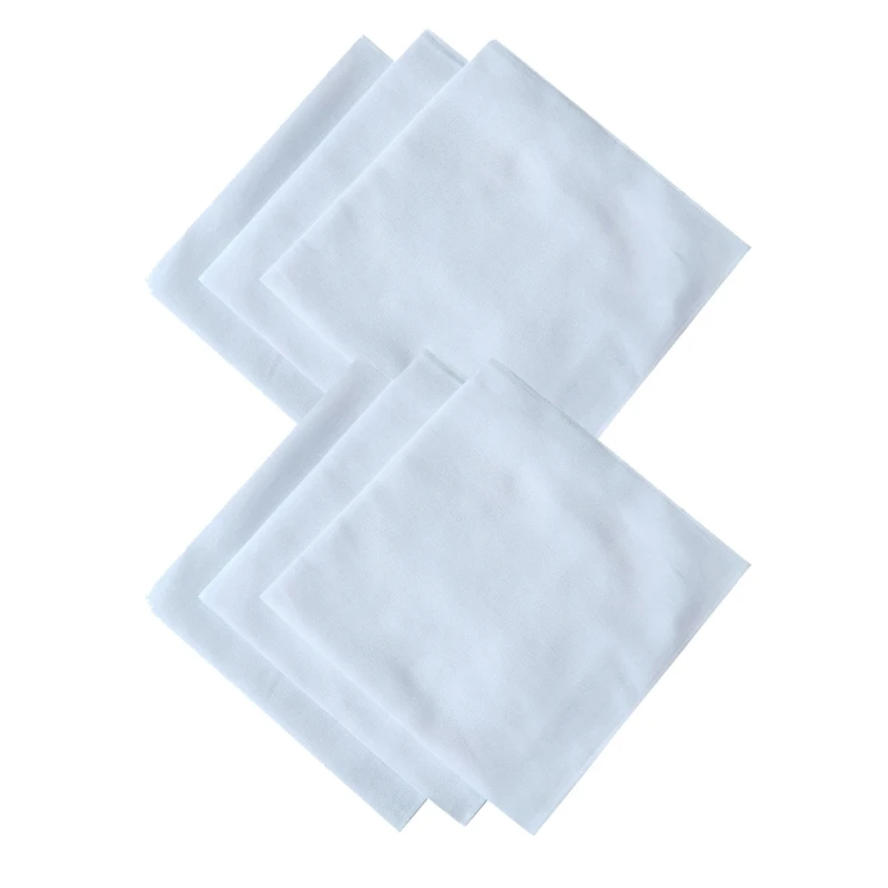 Mouchoir de poche anti-transpiration blanc pour hommes et femmes, mouchoir pour enfants, mari, papa, grand-père