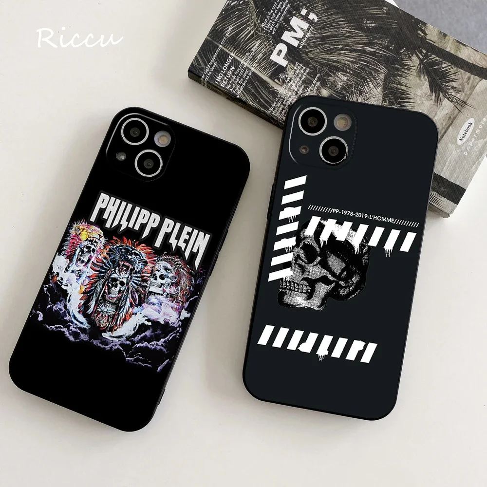 FOR IPhone 15 Luxury Ins Human Bones Phone Case FOR IPhone 14 11 12 Pro 8 7 Plus X 14 Pro MAX SE XR XS 13 MINI P-PhiliPpes Cover