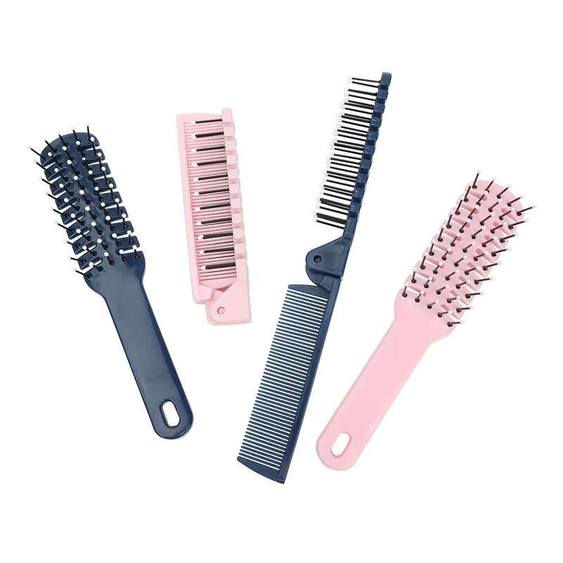 1 Pcs Portable Folding Comb Hair Brush  Anti-static Combs Travel Hair Brush Wheat Straw Folding Hairdressing Styling Tool