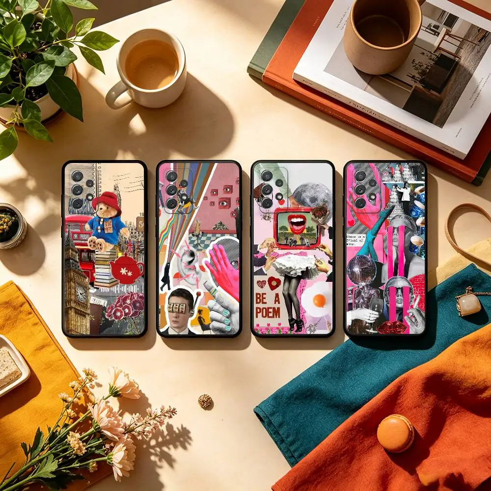 personal  Soft Silicone Black Cover Phone Case For Samsung Galaxy A73,A72,A71,A70,A53,A52,A51
