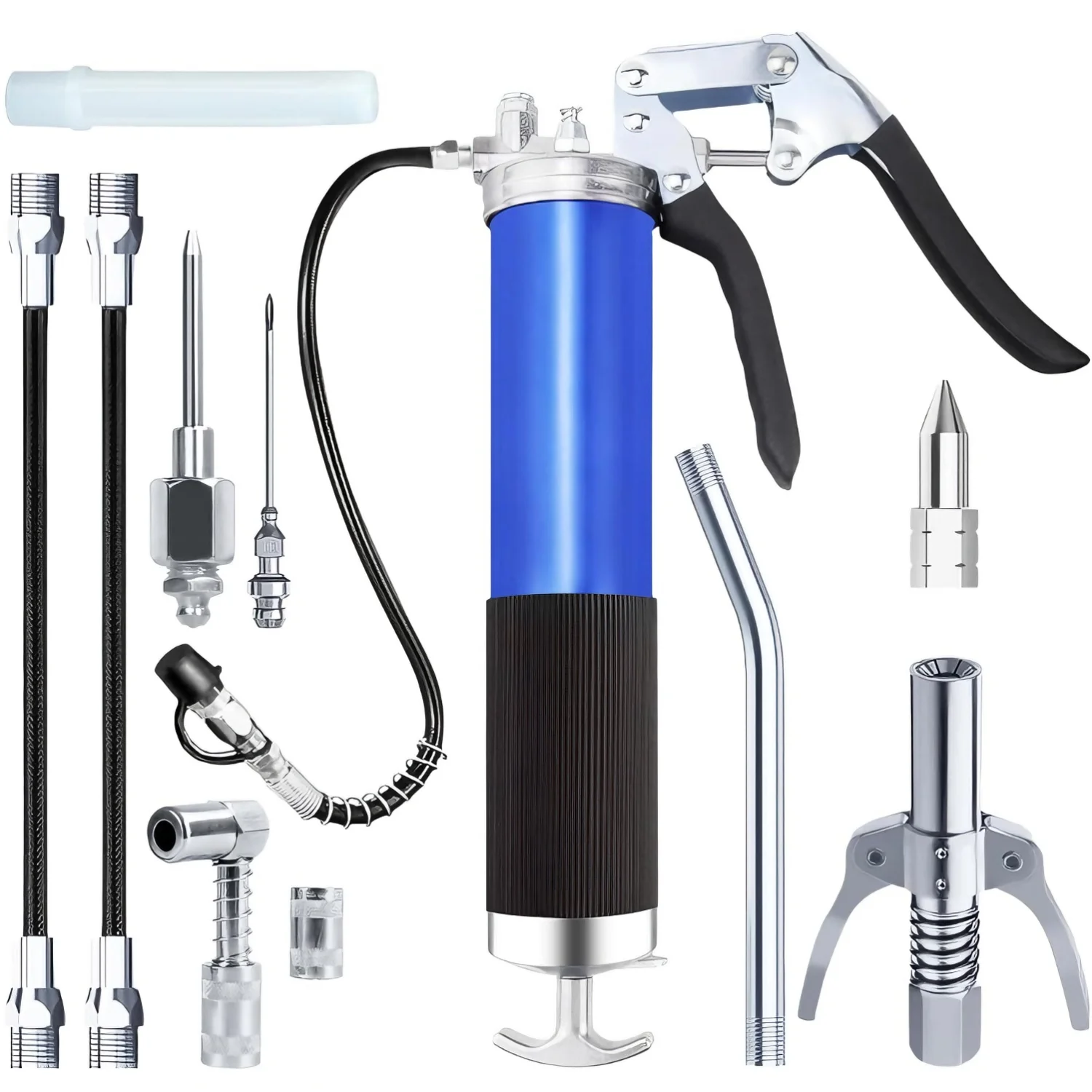 Kit de graissage 8000 PSI avec pistolet manuel, accouplement haute pression et réservoir 400 CC pour voitures, SUV et camions – Outils de réparation