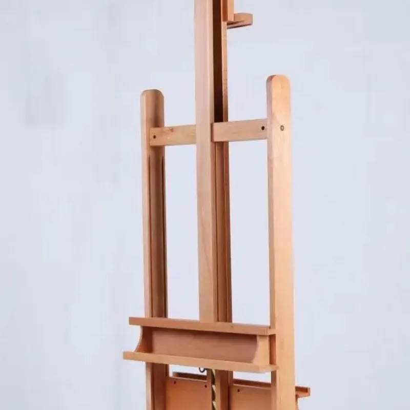 Double-sided large easel beech floor-to-ceiling lifting folding sketch gouache movable oil painting stand studio master teaching