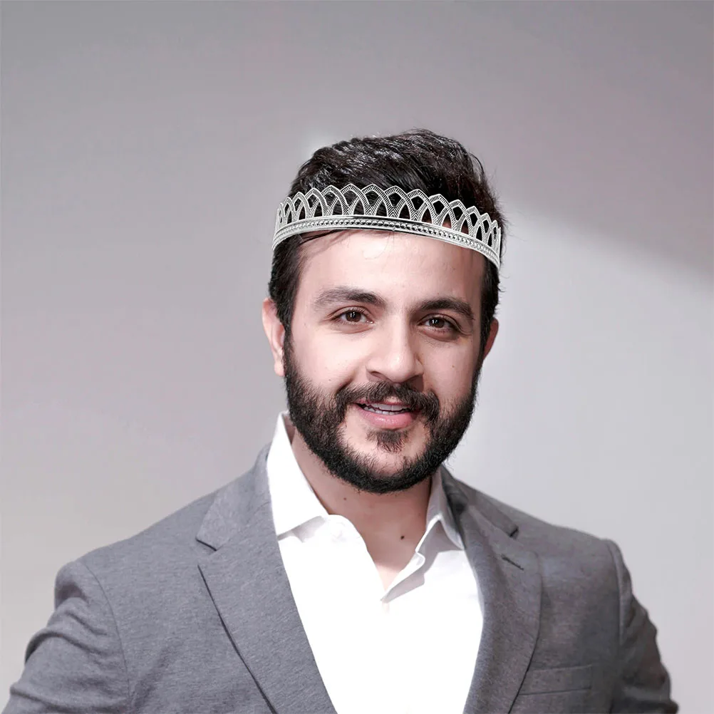 2 Pcs Tiara Gold American Men's Headdress Crown Charms for Bracelets Molding Corner Blocks Metal