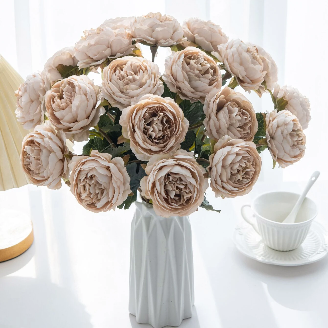 Künstliche Blumen im Europäischen Stil, Lotus-Dekoration für Zuhause, Tisch, Hochzeit, Kranz, Kunstpflanzen, Vasen-Accessoire, DIY-Geschenkbox