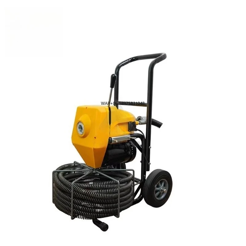 

High Efficiency Drain Cleaning Machine Electric Pipe Dredger with Flexible Spring Cable for Sewer Pipeline Unblocking
