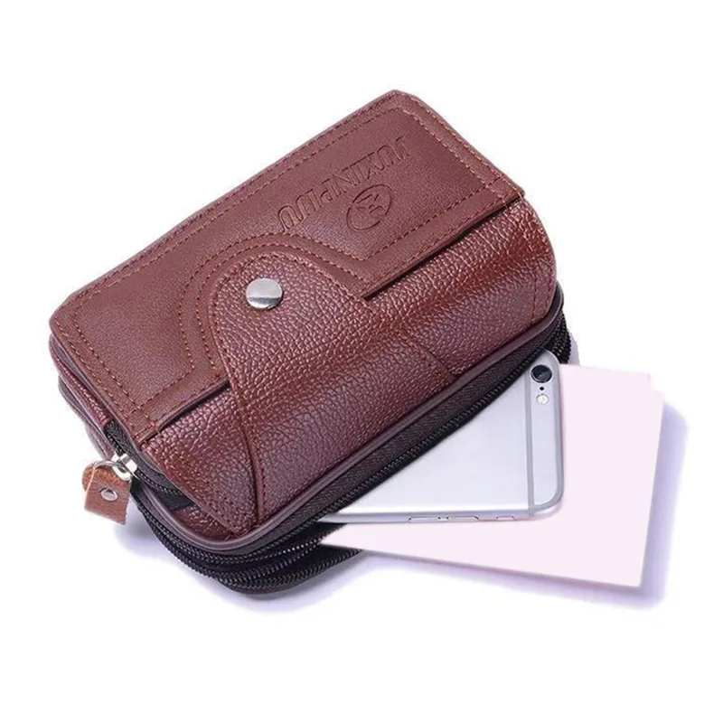 Genuine Leather Hand Bags For Men Large Capacity Money Purse Cell Mobile Phone Pocket Women Soft Double Zipper Male Clutch Bags