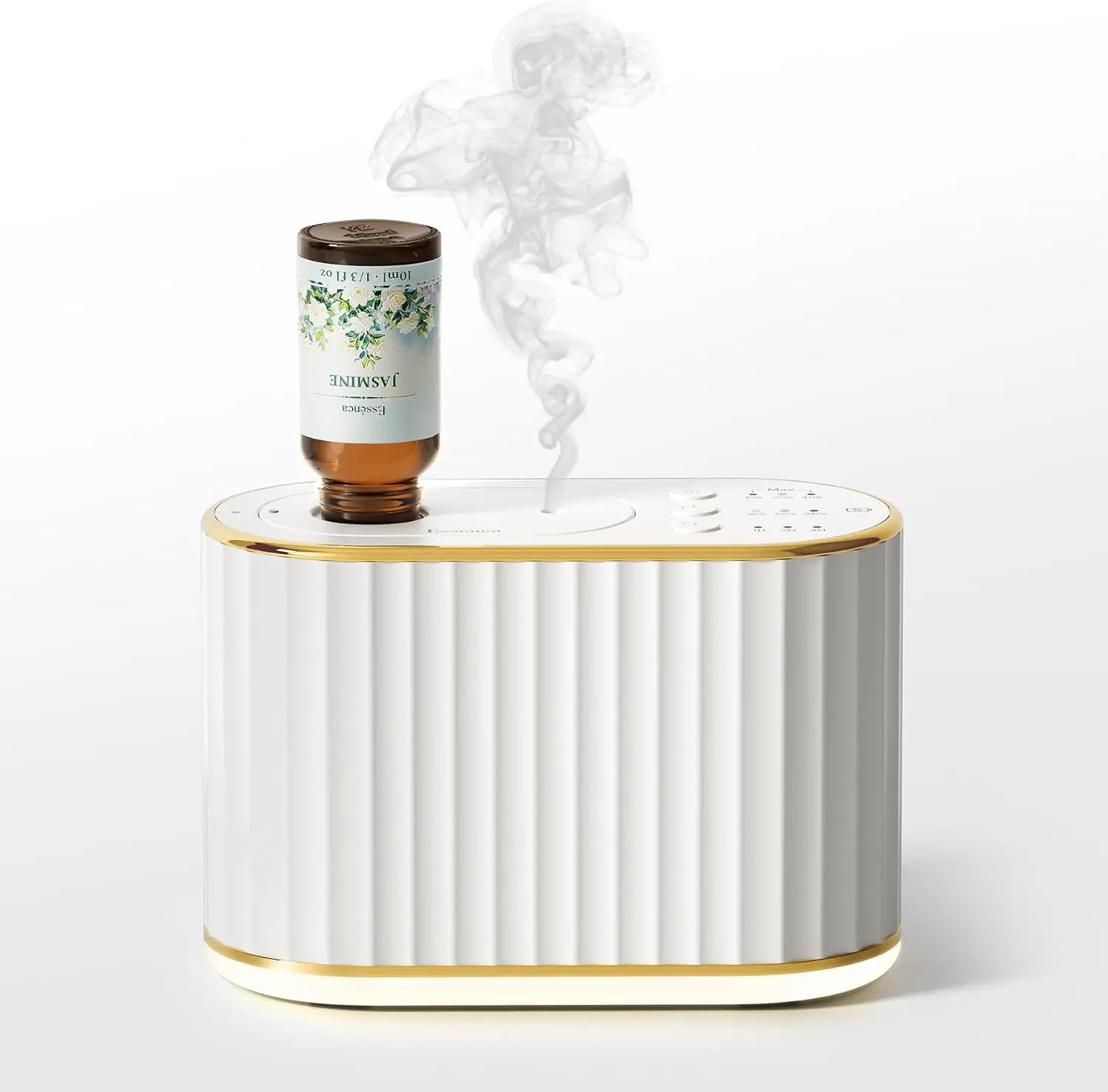 Waterless Essential Oil Diffuser, Wireless Aromatherapy with 4 Mist Levels & Timer, Portable for Bedroom Office