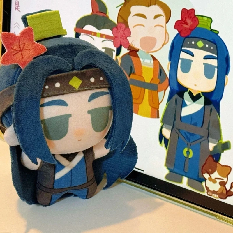 

Мягкая аниме-игра 10 см Dorky Luo Xiaohei, плюшевая кукла с принтом, игрушка COS, наряд для детей и взрослых, коллекционные хлопковые подарки