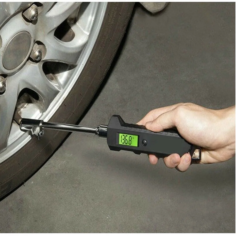 0-250psi Digital Tire Pressure Gauge Backlight LCD Tyre Air Monitoring Meter High Precision Handheld Tester Tool For Car Truck