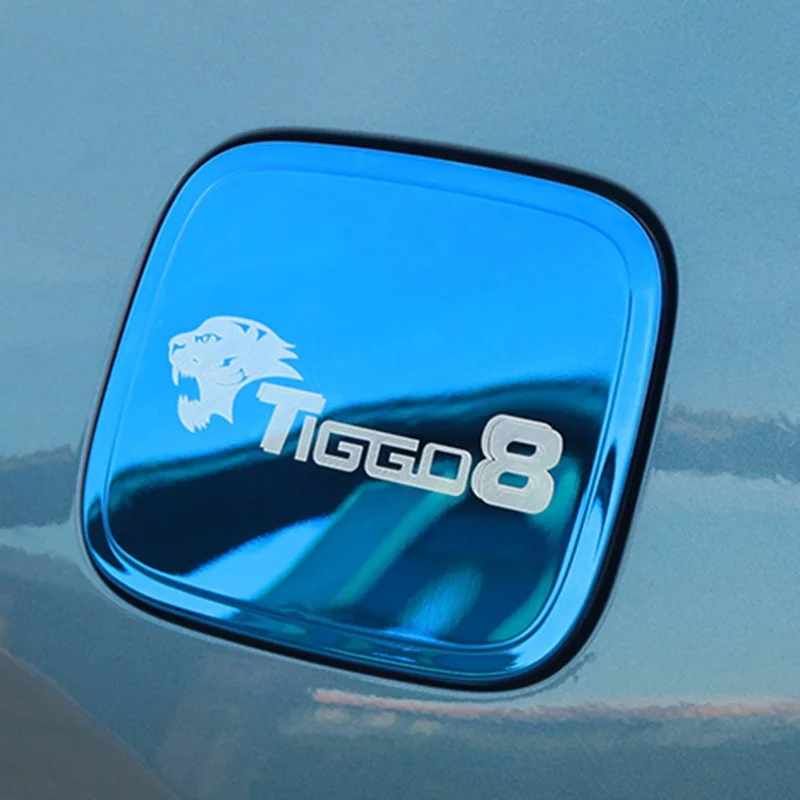 1PCS For Chery Tiggo 8 Pro Max 2022 2024 Car Fuel Tank Cap Decoration Stainless Steel Modification Accessories Stickers view 6