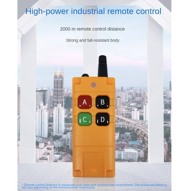 High Power Waterproof And Drop-Proof Industrial Wireless Remote Control EV1527 Chip ASK 2000M Long Range 433Mhz