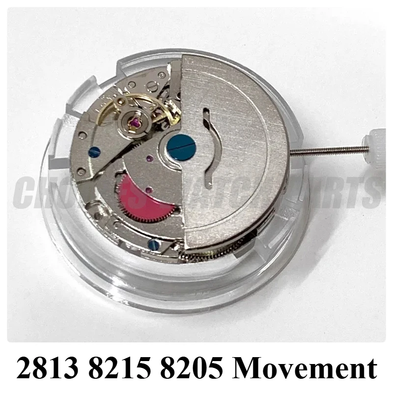 New High Quality Chinese Pearl 2813 8215 8205 Movement Single Calendar Automatic Mechanical Movement Red Wheel Watch Accessories