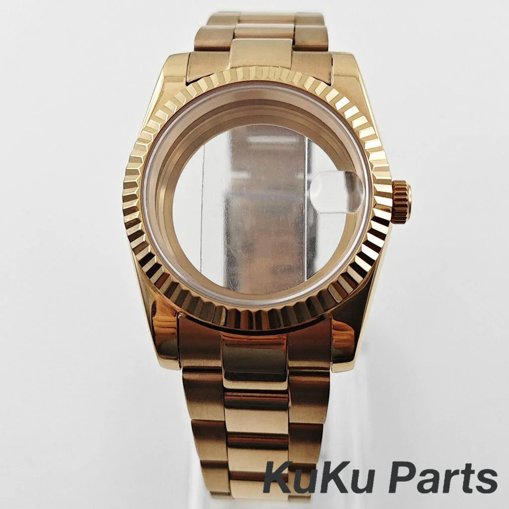 

Корпус для часов с сапфировым стеклом, 36 мм/40 мм для NH34 NH35 NH36 NH38 NH70 ETA2824, механизм 28,5 мм, циферблат с покрытием из розового золота