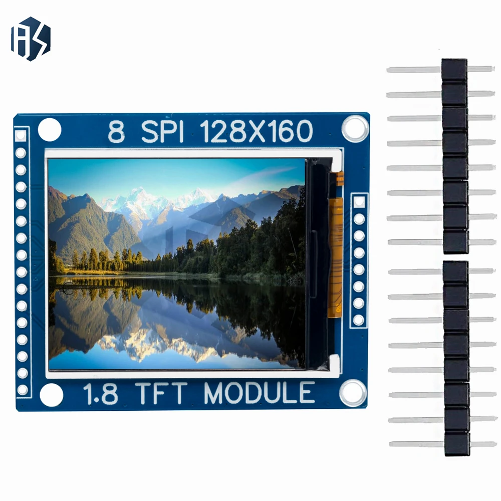Module LCD SPI TFT 1,8" (128x160) avec circuit intégré ST7735S |   Double tension (3,3 V/5 V), plug-and-play pour Arduino/STM32