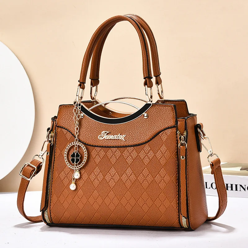 

Модная женская сумка через плечо, новинка 2025 года, стильная сумка через плечо на одно плечо с застежкой-молнией в стиле ретро, большая вместительная женская сумка-тоут