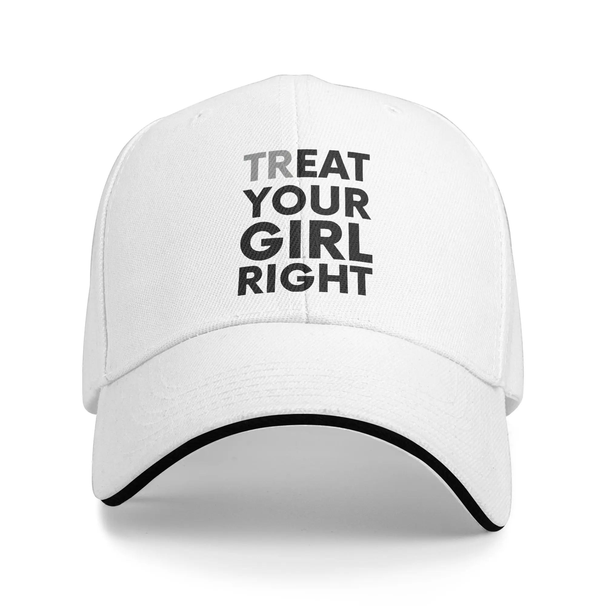 Adult Treat Eat Your Girl Right  Sandwich Hat Baseball Caps Snapback Caps Funny Saying  Sun Hats Adjustable Sun Caps Summer