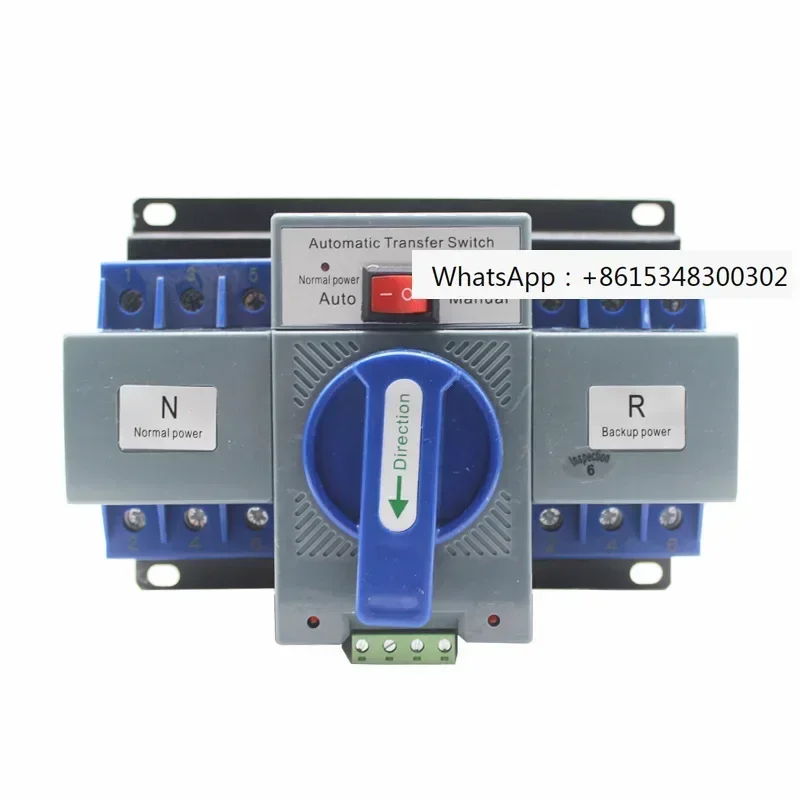 

380V blue CB level micro break dual power automatic transfer switch NLQ1-63/3P 63A 50A English version