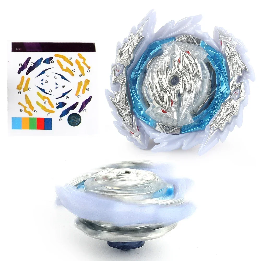 Bey explosão db B-189 culpado longinus metal esquerda girando topo com B-184 completo personalizado esquerda direita lançador giroscópio brinquedo conjunto natal