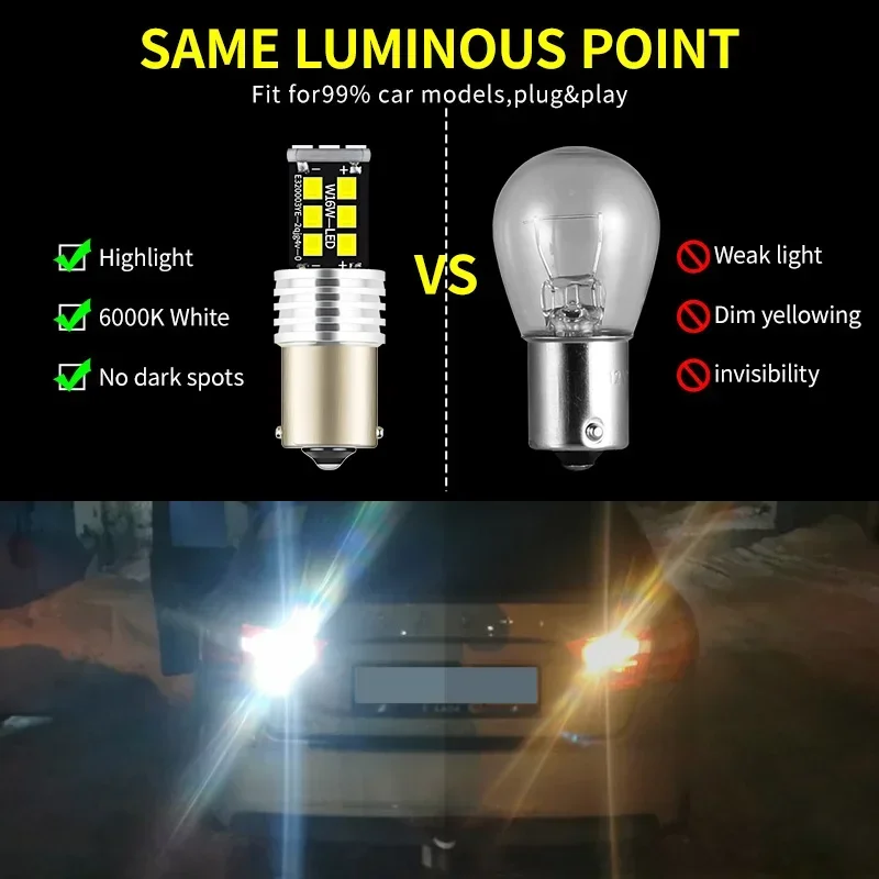 

4PCS Canbus For VW Beetle Golf 3 4 Jetta Passat B3 B4 B5 GTI Rabbit Eos P21W BA15S 1156 LED Backup Lights Bulbs Car Accessories
