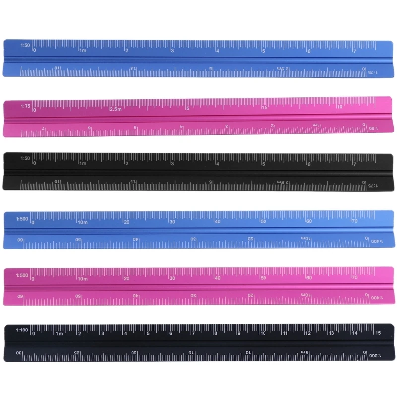 Architectural Scale Ruler Triangular Building Ruler Mechanical Drafting Ruler