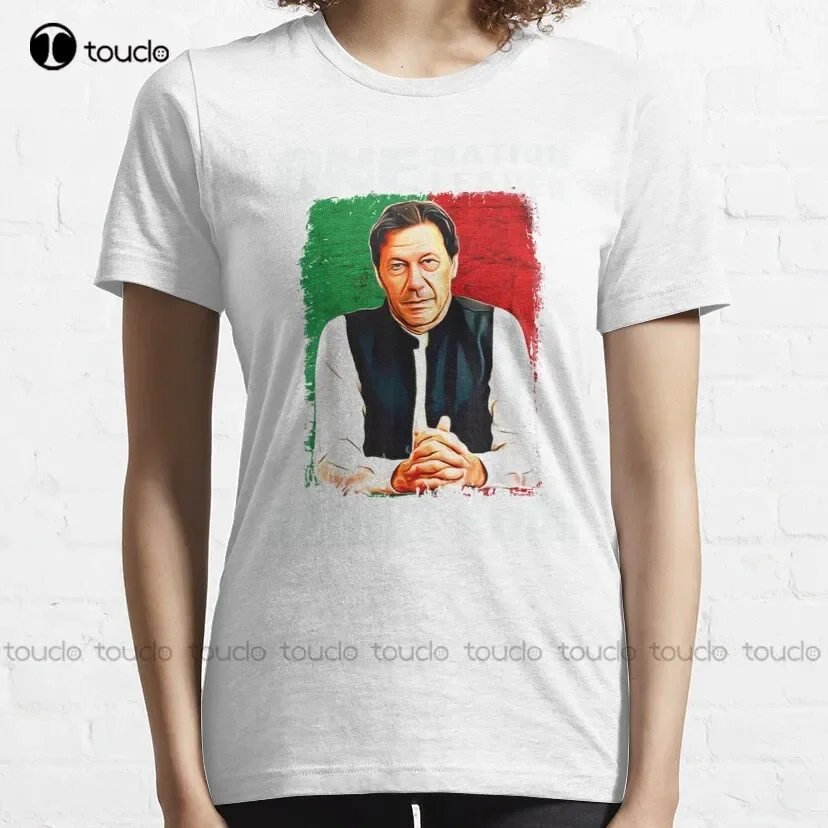 Imran Khan Pti Party Pakistan Support Freedom Classic T-Shirt Cool Shirts Women Shirts Digital Printing Breathable Cotton Retro