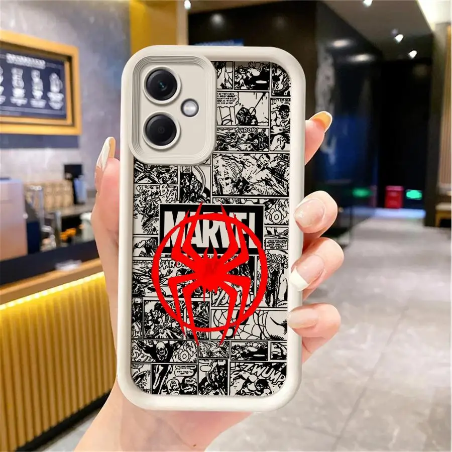 Shockproof Case For Xiaomi Redmi Note 11 10 Pro 13 12 12C A1 Plus Poco X3 NFC Silicone Funda Phone Cover Marvel Sipider Man Logo