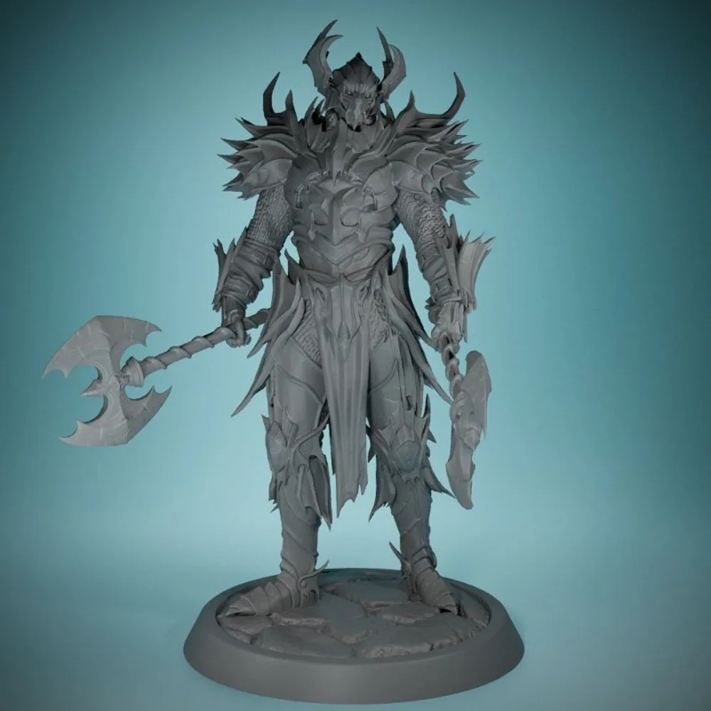 No Wings Demon Knight 3D Printed Model Figurines Board Game War Chess Self-assembly DIY Coloring Miniatures 6.4cm