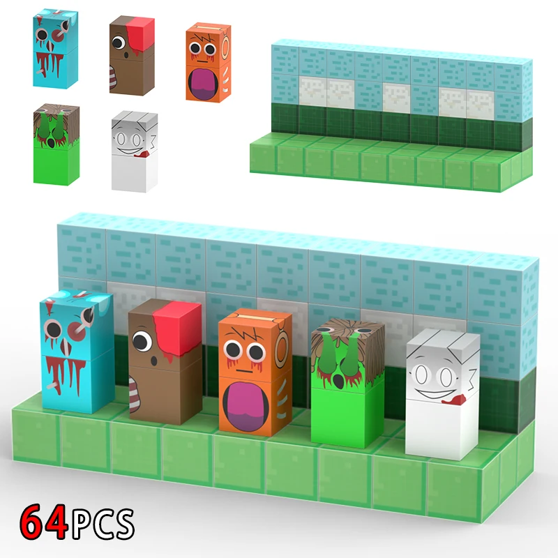 8PCS Sprunki Figures Magnetic Blocks Toys Incrediboxs Sprunki Magnet Toys STEM Sensory Toys for Toddler Christmas Birthday Gift