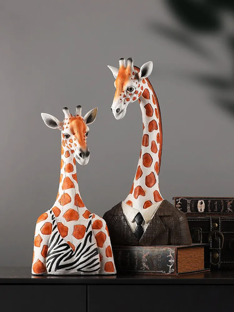 Retro zebra ornament creative home decoration window TV cabinet wine cabinet entrance living room modern soft decoration