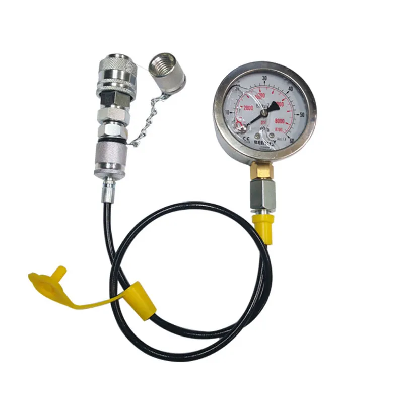 For Caterpillar CAT Quick Connector Pressure Gauge Test Hose Hydraulic Pump Machinery G1/4 9/16 G1/8 M16*2 Excavator Parts