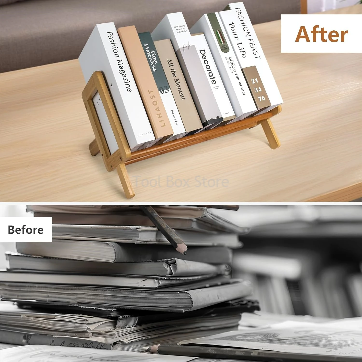 Simple Desktop Bookshelf Magazine Rack Multi-shelf Bookcase Office Documents Books Storage Shelf Mini Solid Wood Book Shelving