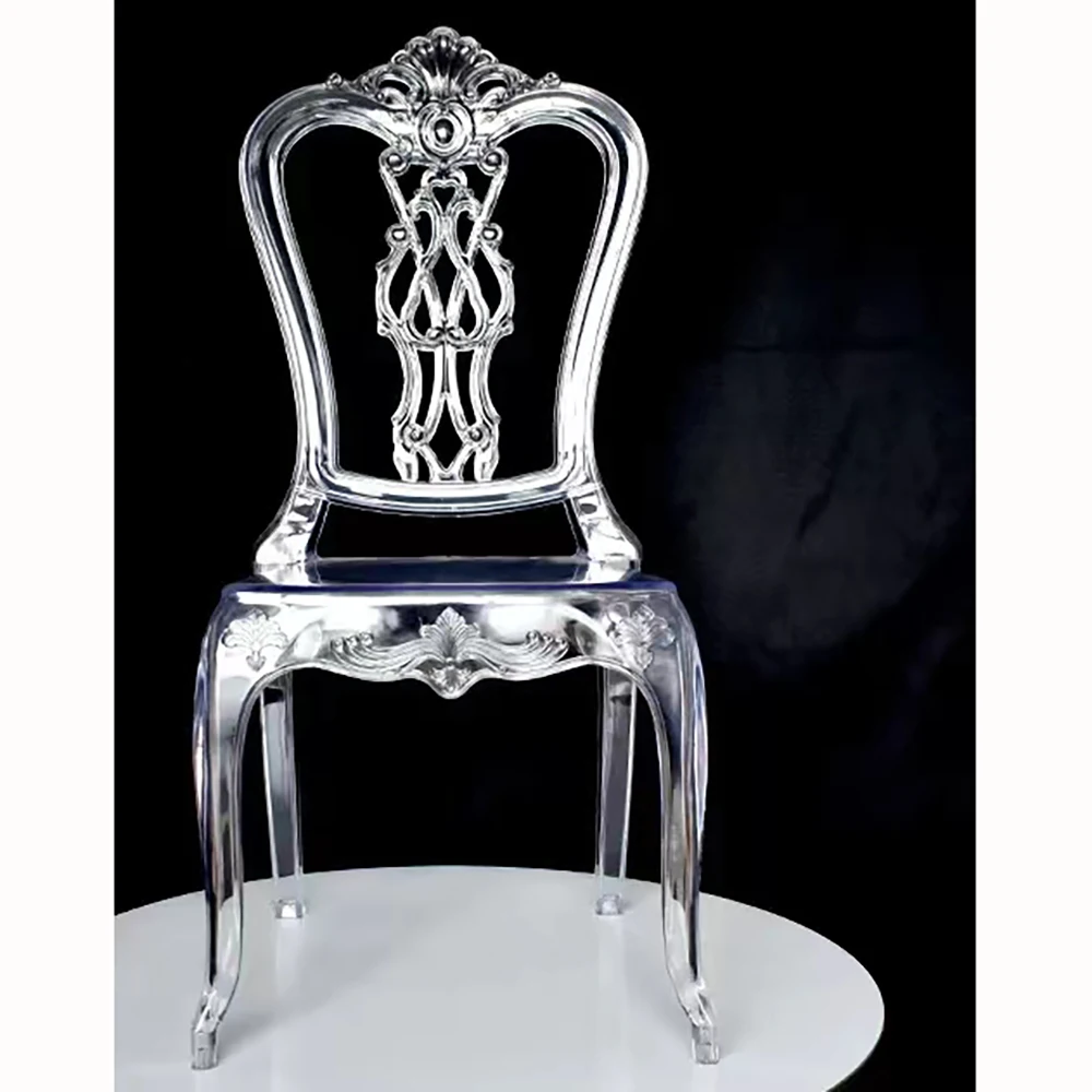 ML-R12 High quality modern cheap transparent resin plastic chair throne chair for wedding