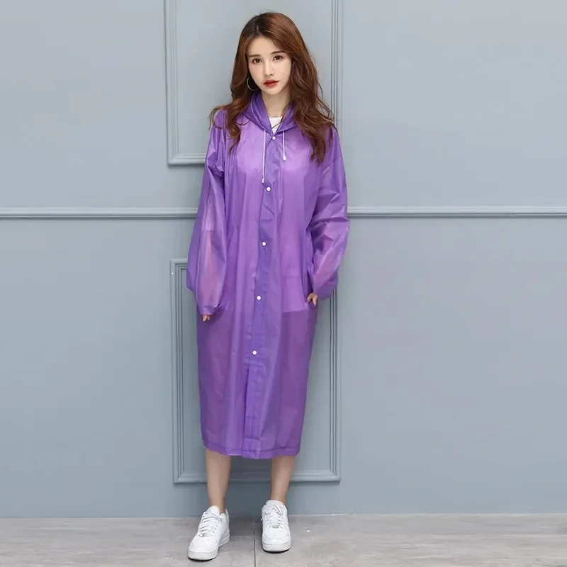 

Fashion Women Man Raincoat Thickened Waterproof Clothing Adult Camping Reusable Poncho Rainwear Hot EVA Rain Coat