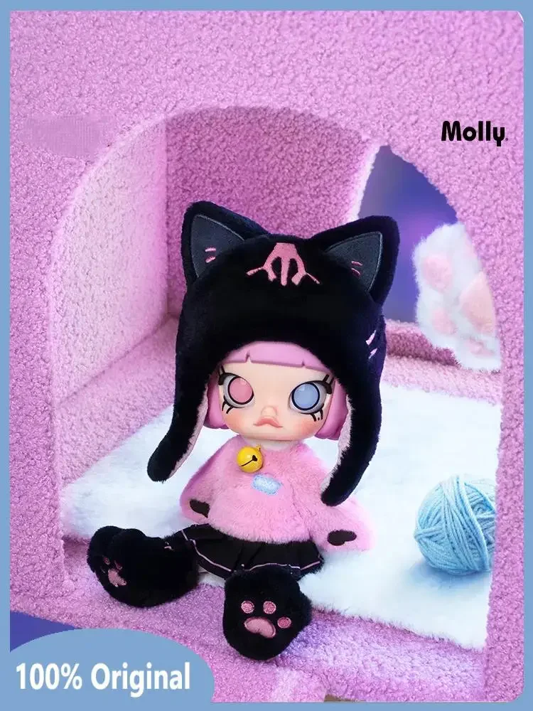 팝마트 몰리 피카부 시리즈 1/8 BJD 랜덤박스 미스터리박스 추측봉투 장난감 인형 귀여운 애니메이션 피규어 데스크탑 장식품 컬렉션