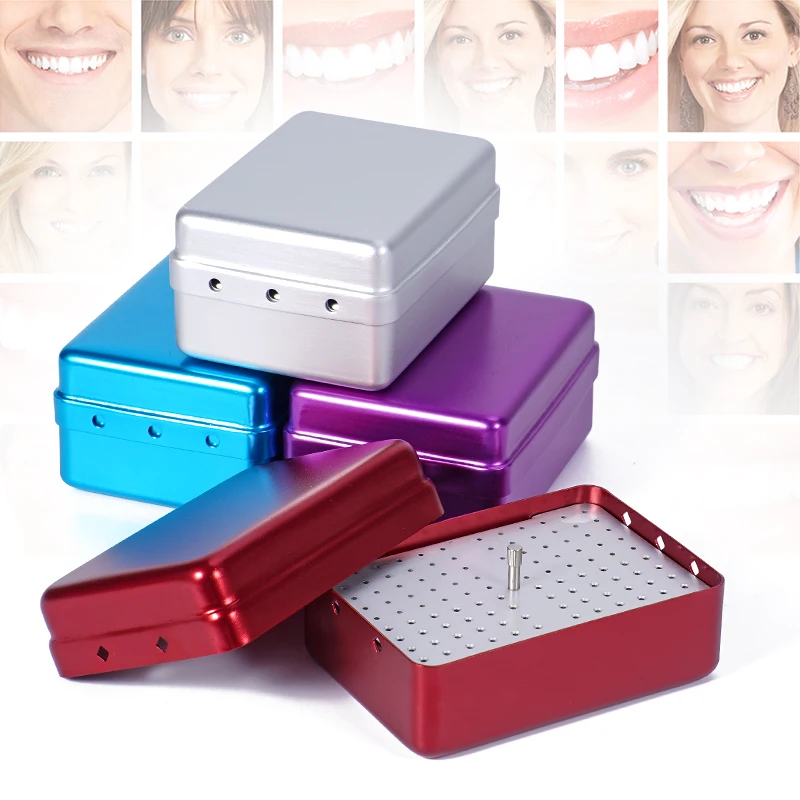 

1pc Dental Dental Needle Disinfection Box, Dental High Speed Needle Cleaning Box, 120 Hole Needle Box