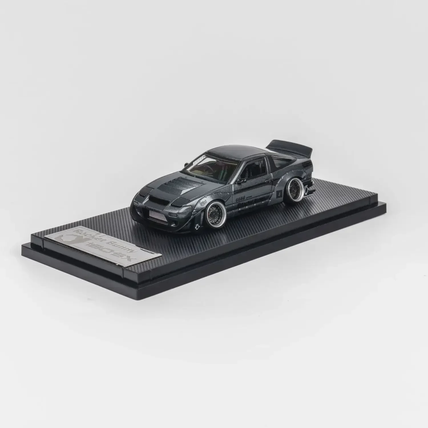 Micro Turbo 1:64 180SX Rocket Bunny Matte Grey limited999 Diecast Model Car