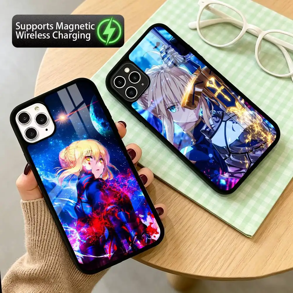 

Saber a-Artoria FGO Phone Case For iPhone17,16,15,14,13,12,11 Plus,Pro Compatible with magnetic wireless charging
