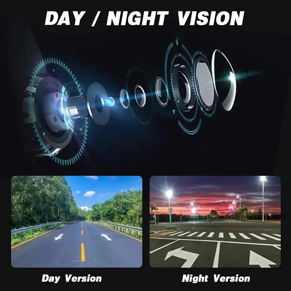 2-in-1-Rückfahrkamera, Rückspiegelmonitor, 4,3 Zoll, Plug-and-Play, einfache Montage, Nachtsicht-Rückfahrkamera für PKW, LKW, SUV